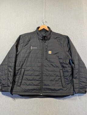 Carhartt Puffer Jacket Men's XL Black Gilliam Rain Defender Relaxed Fit
